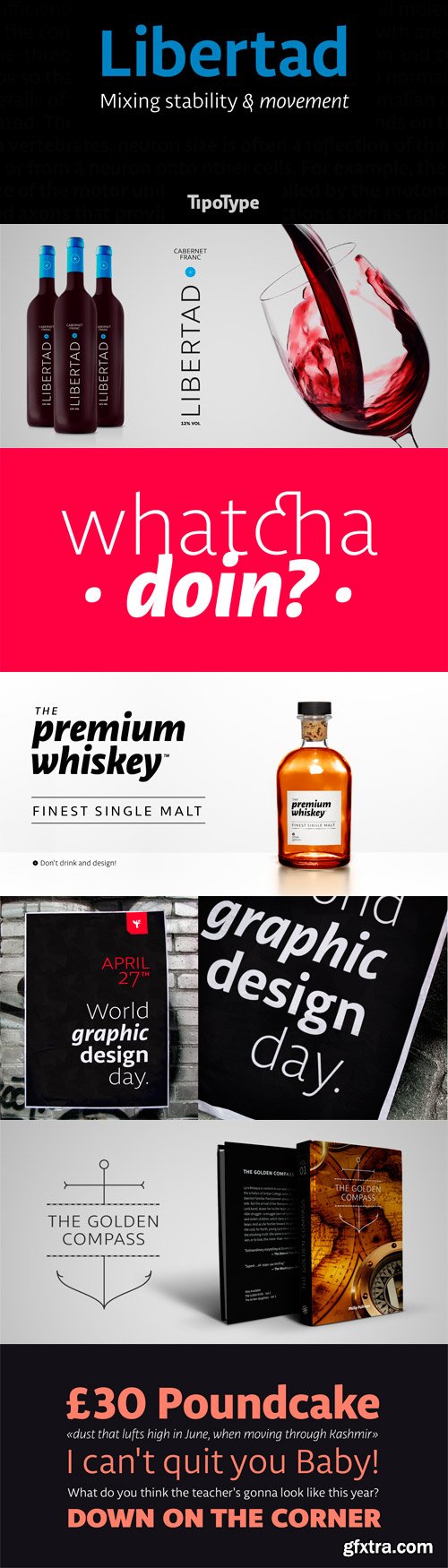 Libertad Fonts Family - 14 Fonts for $149 Libertad Fonts Family - 14 Fonts for $149