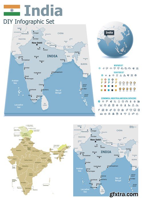 World Maps and Infographics, 25xEPS