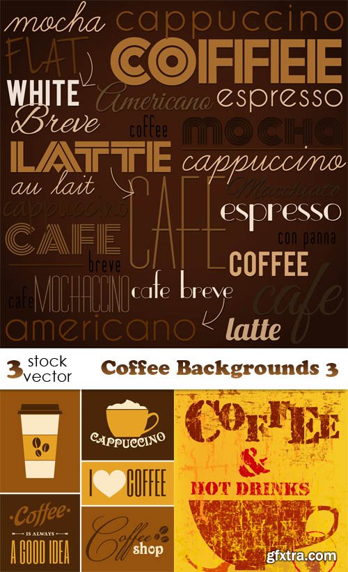 Vectors - Coffee Backgrounds 3