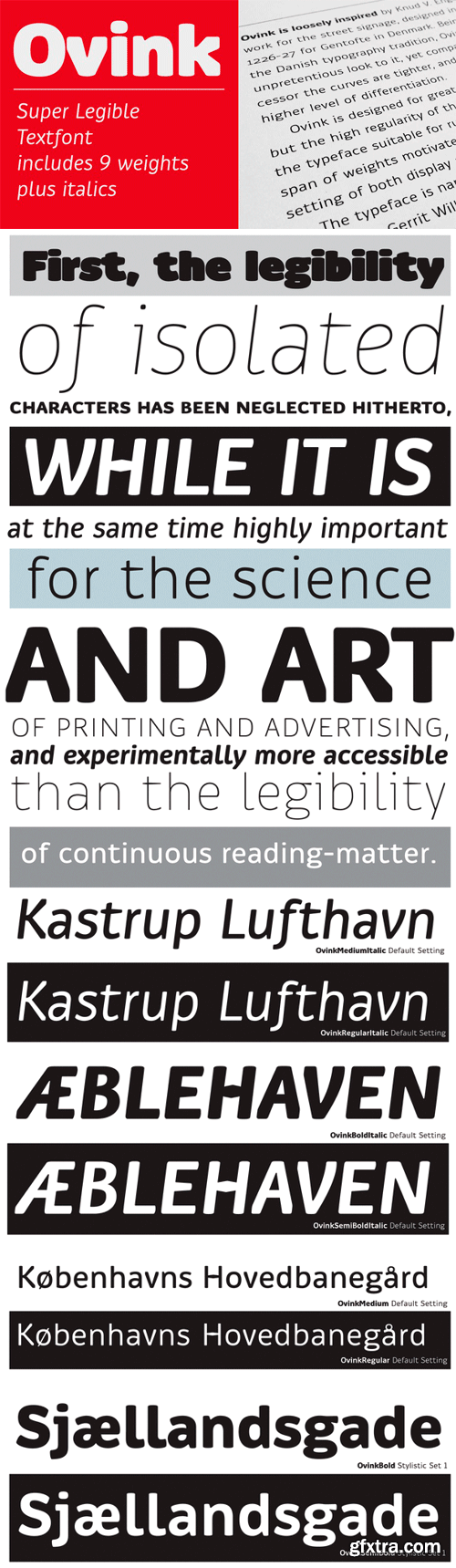 Ovink Font Family - 18 Fonts for &euro;720