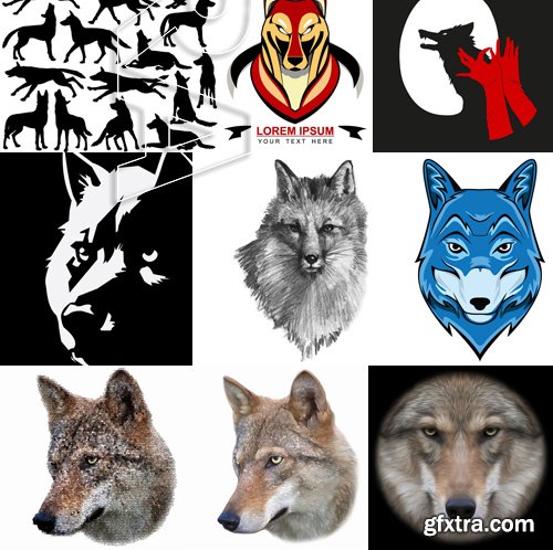 Stock Vectors - Wolf 2, 25xEPS Stock Vectors - Wolf 2, 25xEPS