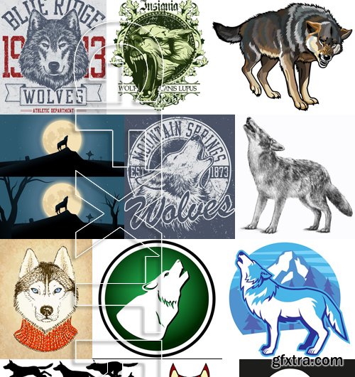 Stock Vectors - Wolf 2, 25xEPS Stock Vectors - Wolf 2, 25xEPS