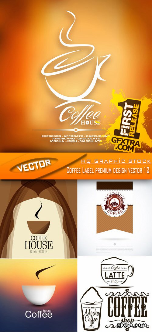 Stock Vector - Coffee Label premium design vector 12