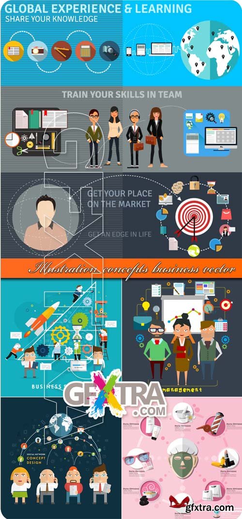 Illustration concepts business vector