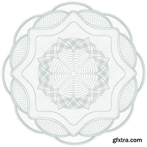 Stock Vectors - Guilloche Elements, 25xEPS