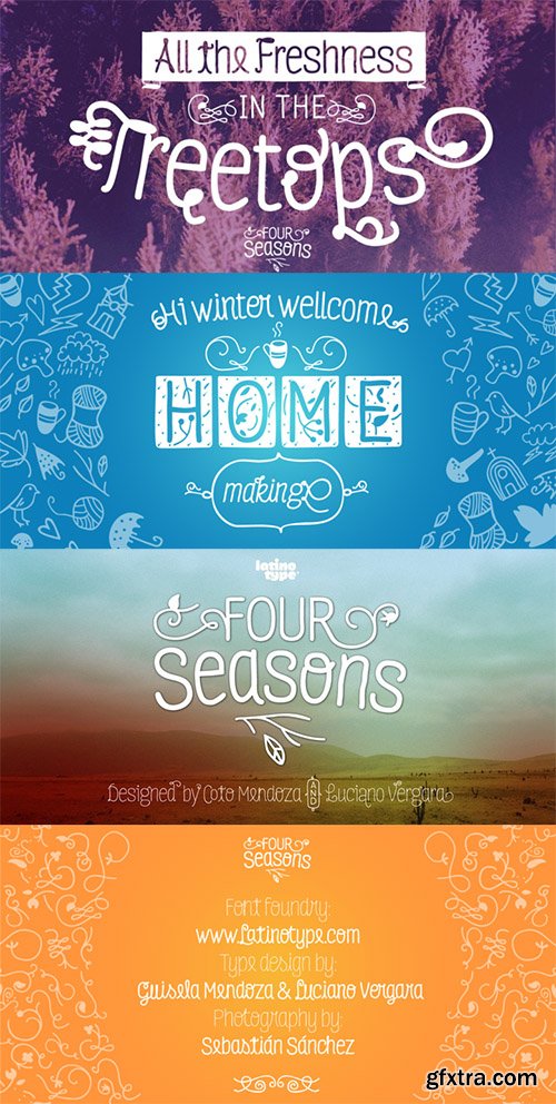 Four Seasons Font Family - 11 Fonts $429
