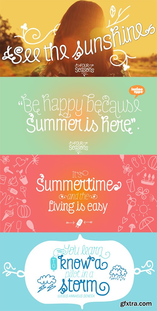 Four Seasons Font Family - 11 Fonts $429