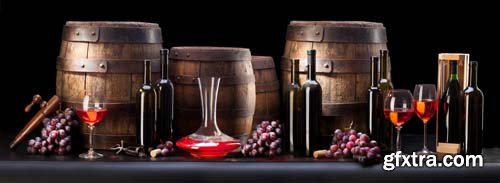 Red and white wine still life, 25xJPG