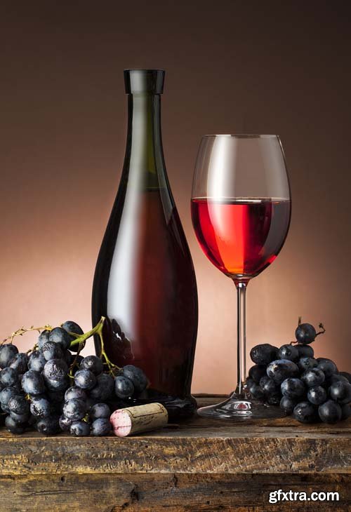 Red and white wine still life, 25xJPG