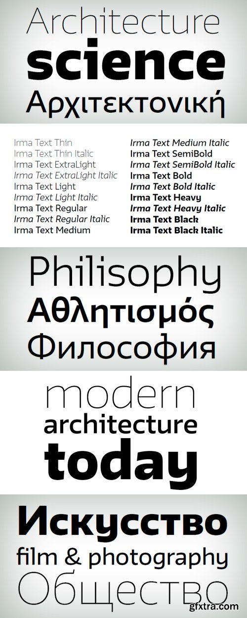 Irma Text Font Family - 18 Fonts for &euro;560