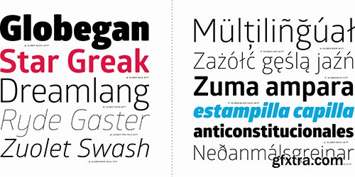 Glober Font Family 17xOTF
