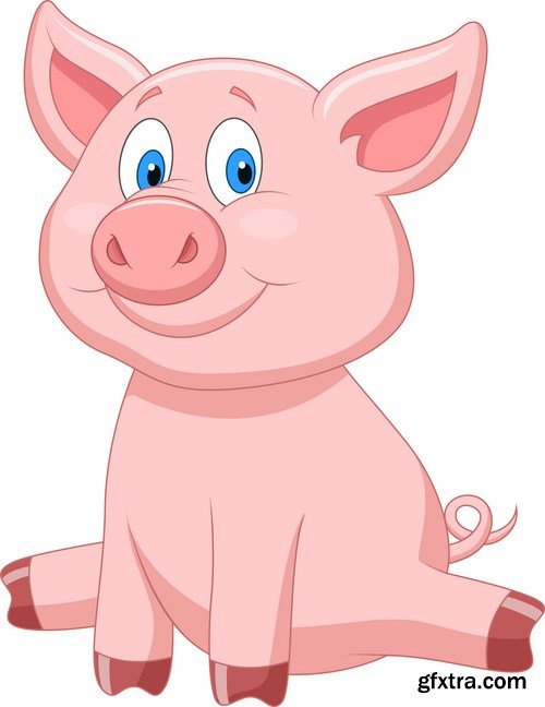 Pig vector,25x EPS Pig vector,25x EPS