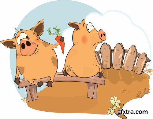 Pig vector,25x EPS Pig vector,25x EPS