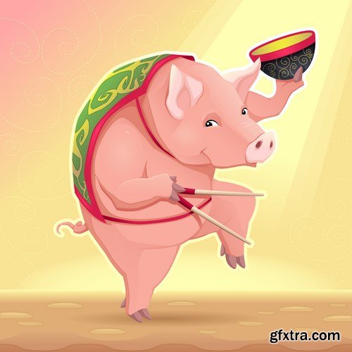 Pig vector,25x EPS Pig vector,25x EPS