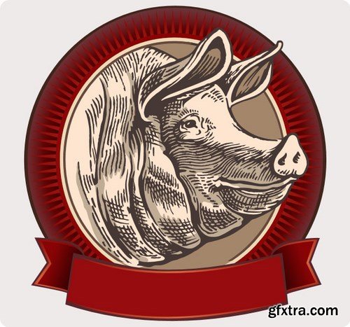Pig vector,25x EPS Pig vector,25x EPS