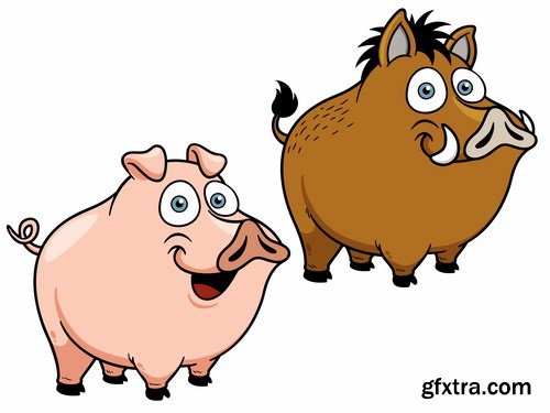 Pig vector,25x EPS Pig vector,25x EPS