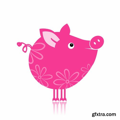 Pig vector,25x EPS Pig vector,25x EPS