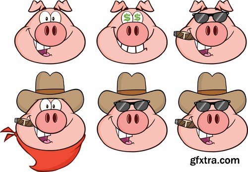Pig vector,25x EPS Pig vector,25x EPS