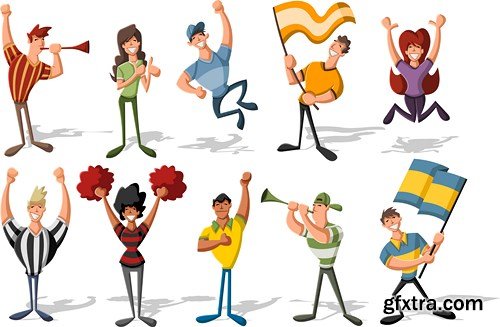 Cartoon people, 25xEPS