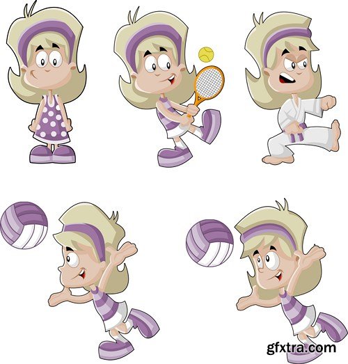 Cartoon people, 25xEPS