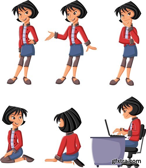 Cartoon people, 25xEPS