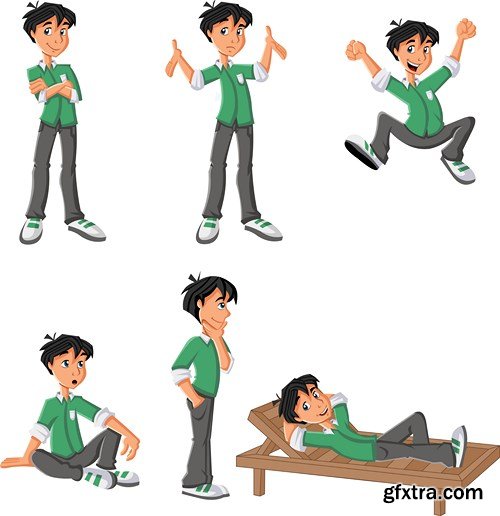 Cartoon people, 25xEPS