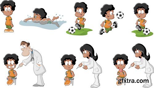 Cartoon people, 25xEPS