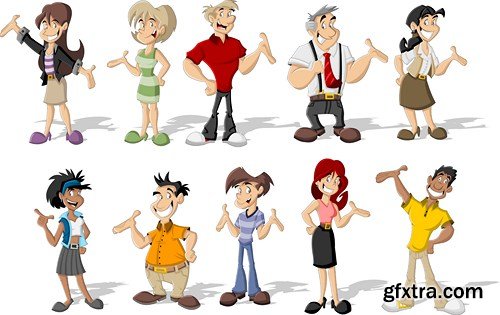 Cartoon people, 25xEPS