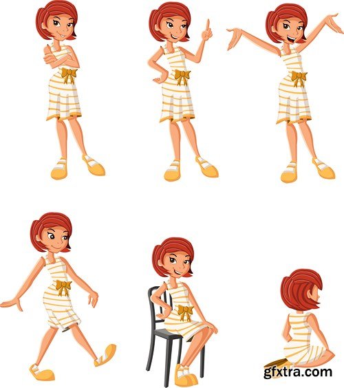 Cartoon people, 25xEPS