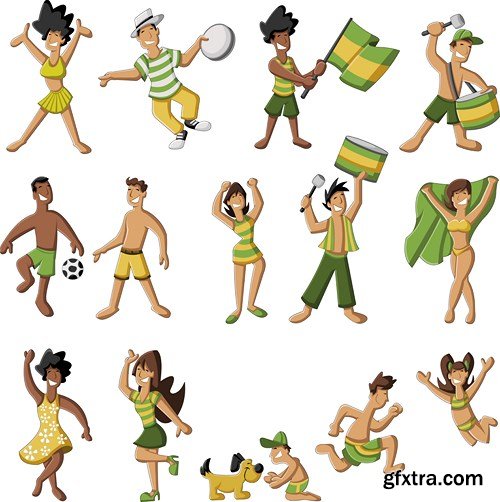 Cartoon people, 25xEPS