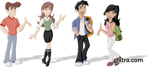 Cartoon people, 25xEPS