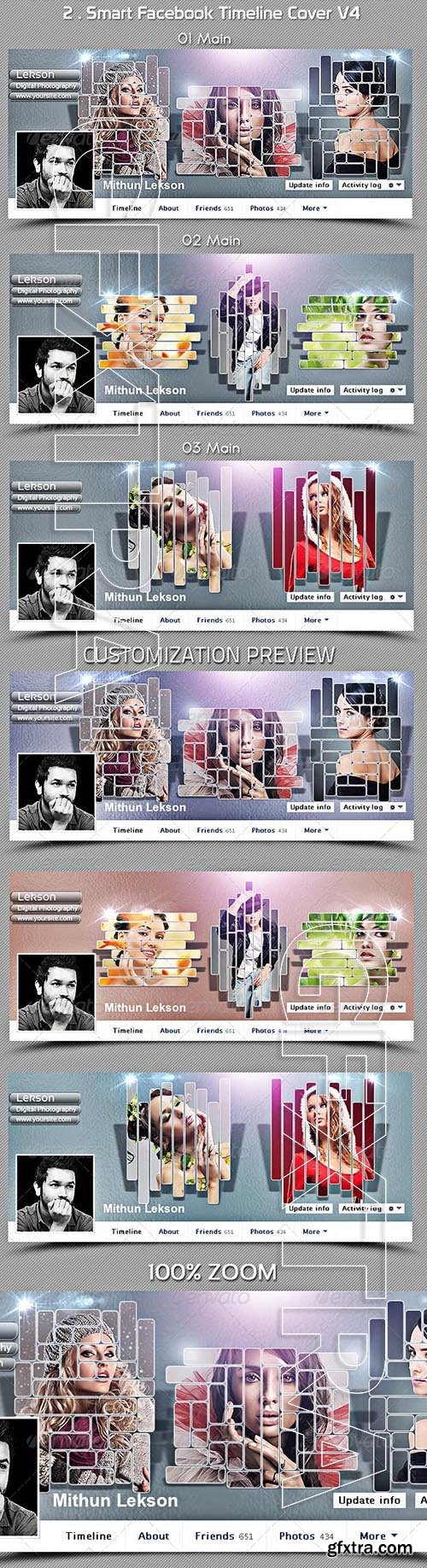 5 Different Facebook Timeline Cover Bundle - GraphicRiver 8625801
