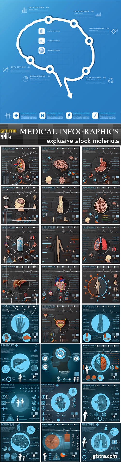 Medical Infographics, 25xEPS