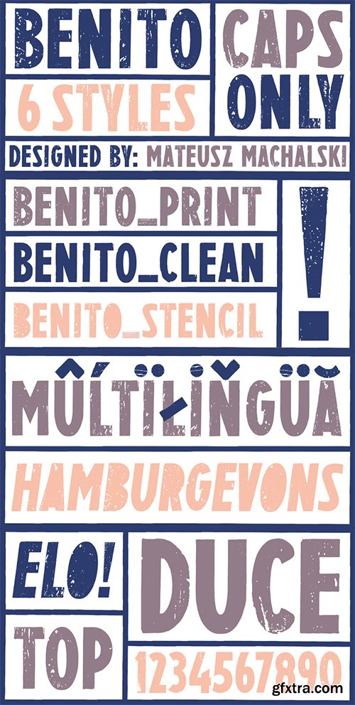 Benito Font Family - 6 Font $37.5