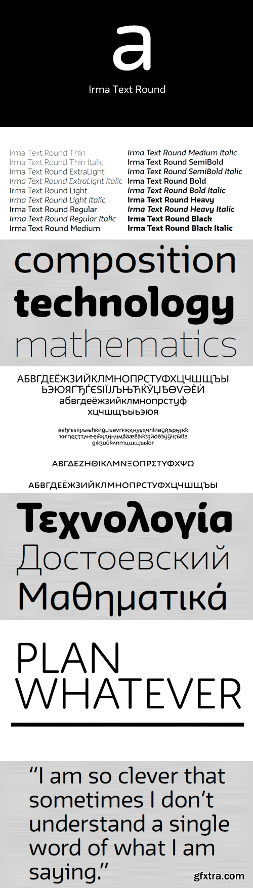 Irma Text Round Font Family - 18 Fonts for &euro;560