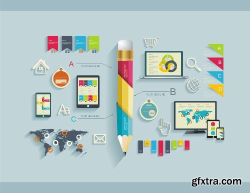 100 Premium Infographics V2 from Ingimage