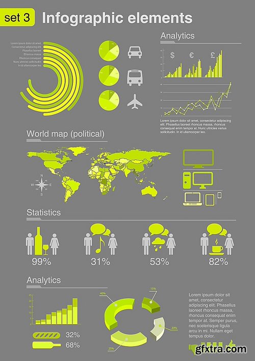 100 Premium Infographics V2 from Ingimage