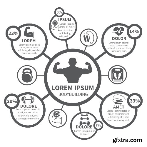 100 Premium Infographics V2 from Ingimage