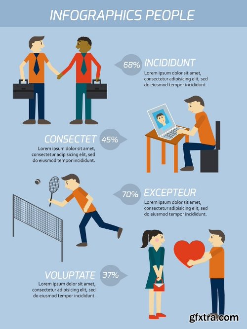 100 Premium Infographics V2 from Ingimage