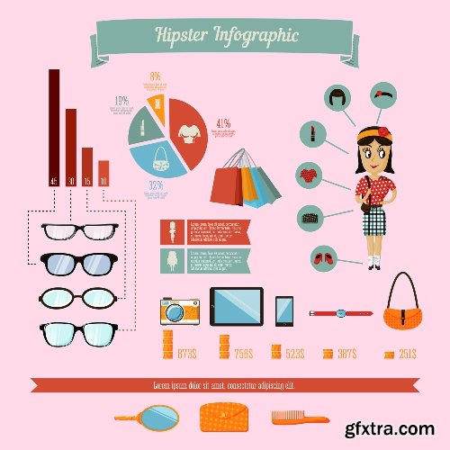 100 Premium Infographics V2 from Ingimage