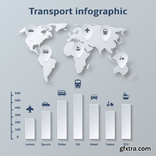 100 Premium Infographics V2 from Ingimage