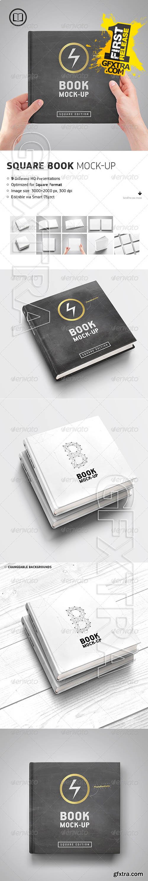 Square Book Mock-Up - GraphicRiver 8720820