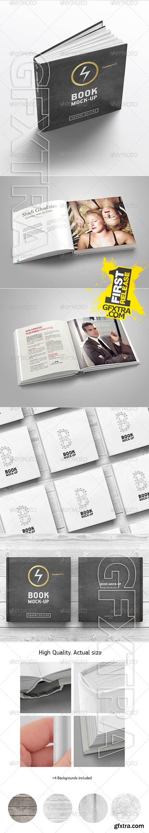 Square Book Mock-Up - GraphicRiver 8720820