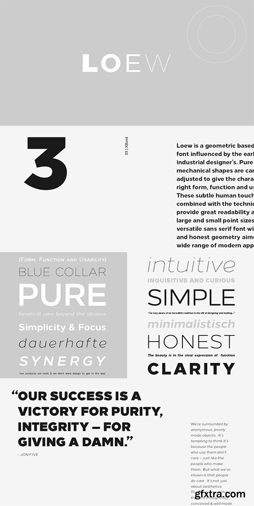 Loew Font Family - 16 Fonts $624