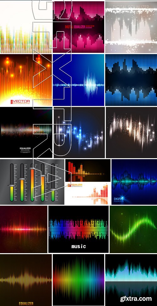 Stock Vectors - Digital equalizer, 25xEPS Stock Vectors - Digital equalizer, 25xEPS
