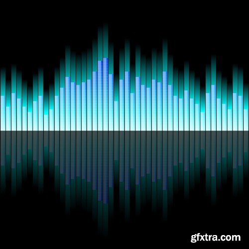 Stock Vectors - Digital equalizer, 25xEPS