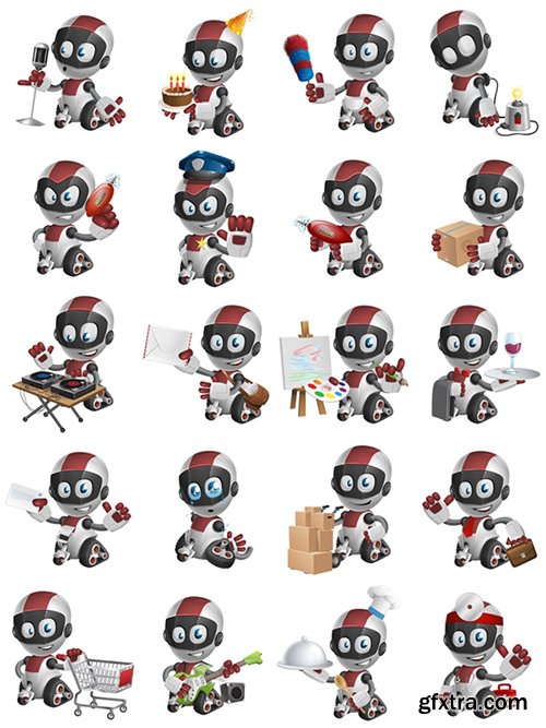 Baby Robot Cartoon Character Baby Robot Cartoon Character