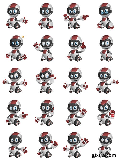 Baby Robot Cartoon Character Baby Robot Cartoon Character