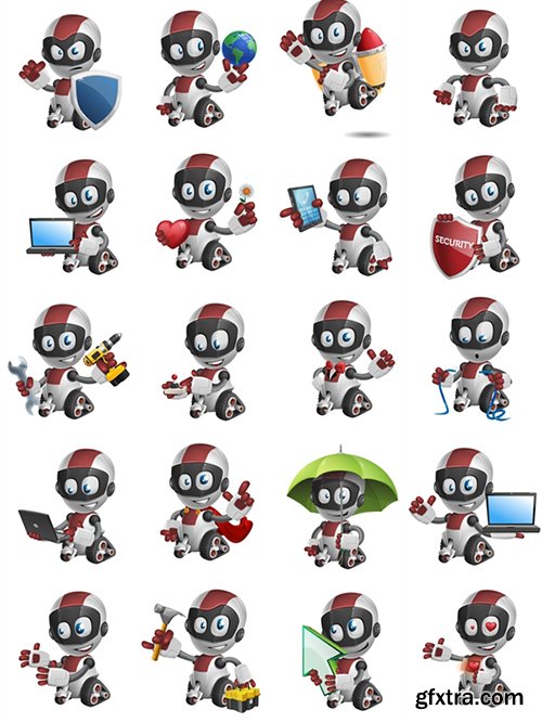 Baby Robot Cartoon Character Baby Robot Cartoon Character
