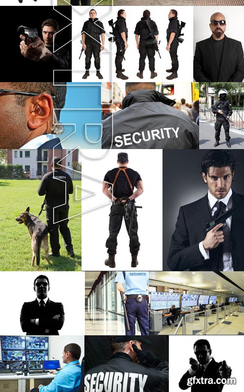 Stock Photos - Security man, 25xJPG